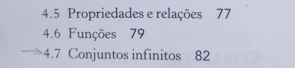 Continuação do sumário do capítulo 4.